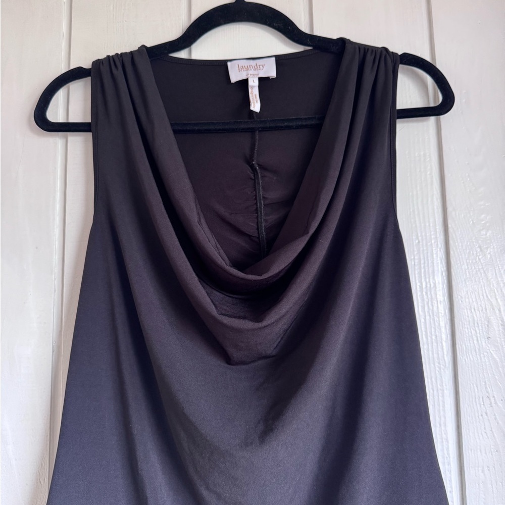 Laundry by Shelli Segal Black Cowl Neck Top - Picture 4 of 6